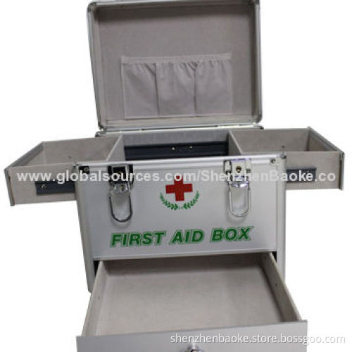 Family medical multilayer first-aid kit with aluminum alloy